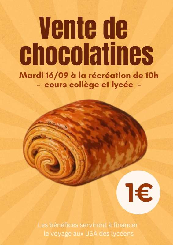 Vente chocolatines - 1