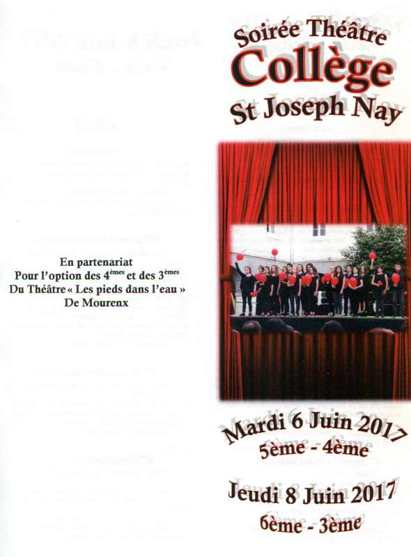 Programme soirée theatre college532
